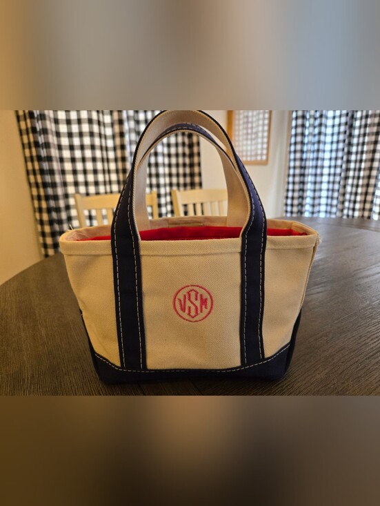 L.L. Bean Handbags - LL Bean Mini Boat And Tote BLUE